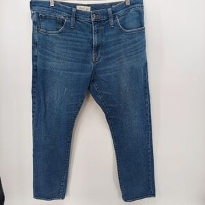 Madewell Jeans Mens 38x 32 Slim Fit Straight Leg Stretch Blue Denim